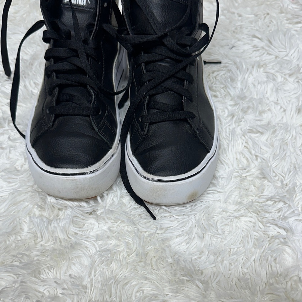 PUMA Kaia Leather high top platform sneaker Excellent Condition Sz8 - Picture 13 of 14